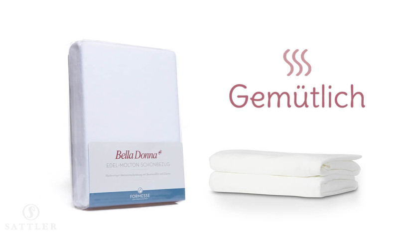 Schonbezug Bella Donna Edel Molton 160x240 mit gemütlich-weichem Baumwollflor