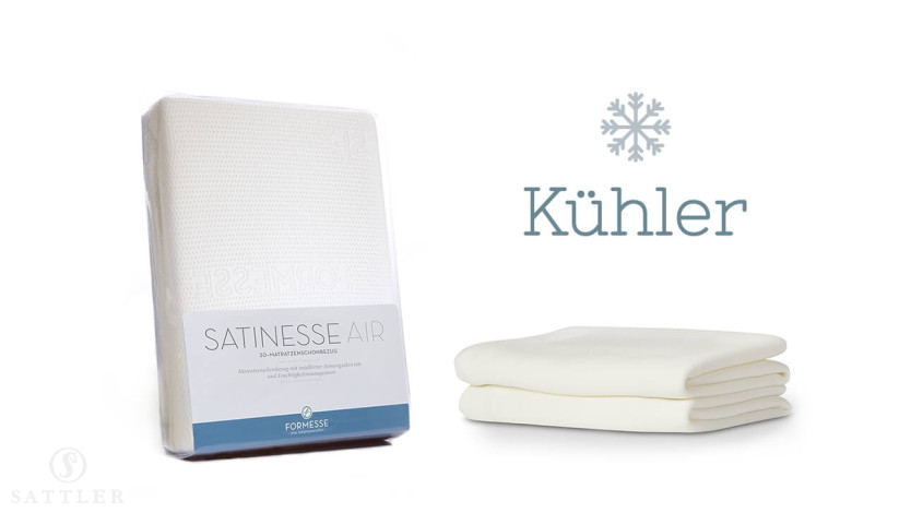 Schonbezug Satinesse Air Silver 160 x 240 mit antibakteriellem Silbercm - Schonbezug
