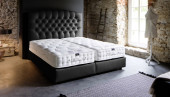 Luxus Boxspringbett „Aida“ in Schwarz