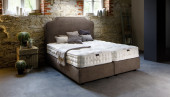 Luxus Boxspringbett Elise in Mine Taupe