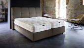 Luxus Boxspringbett „Carmen“ in Board Taupe