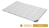 Daunendecke „Gold“ Medium, Bettdecke für das ganze Jahr oder für den Übergang