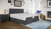 Boxspringbett Caspar 80 x 220 in Mine Anthrazit