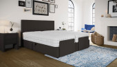 Boxspringbett Caspar 80 x 200 in Mine Graphite