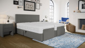 Boxspringbett Caspar 80 x 200 in Mine Grau