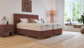 Luxus Boxspringbett Giulia in Adore Winered