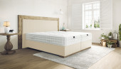 Boxspringbett Carlos 180 x 220 cm in Textil Beige