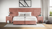 Boxspringbett Maximo in Adore Rot-Rosa