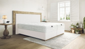 Boxspringbett Carlos 160 x 210 cm in Textil Cream