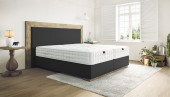 Boxspringbett Carlos 180 x 220 cm in Textil Graphite