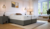Boxspringbett Alfred 90 x 200 mit Textil Luca Anthrazit