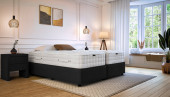 Boxspringbett Alfred 180 x 200 mit Textil Luca Onyx