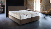 Luxus Boxspringbett Tristan in Board Taupe