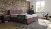 Lederbett Egmont in Winered